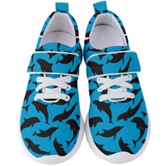 Dolphin Silhouette Pattern Women s Velcro Strap Shoes by Pakjumat