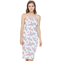 Christmas Shading Festivals Floral Pattern Bodycon Cross Back Summer Dress by Sarkoni