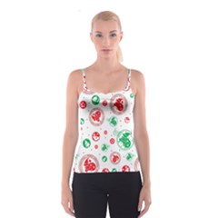 Merry Christmas Geometric Pattern Spaghetti Strap Top by Sarkoni