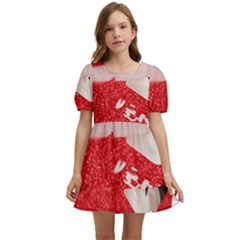 Lips -25 Kids  Short Sleeve Dolly Dress by SychEva