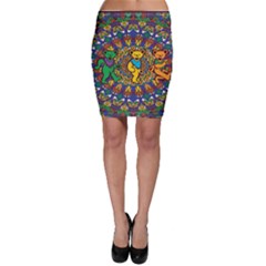 Grateful Dead Pattern Bodycon Skirt by Sarkoni