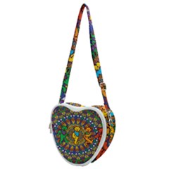 Grateful Dead Pattern Heart Shoulder Bag by Sarkoni