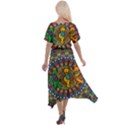 Grateful Dead Pattern Cross Front Sharkbite Hem Maxi Dress View2