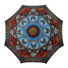 Grateful Dead Wallpapers Golf Umbrellas by Sarkoni