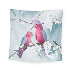 Watercolor Parrot Square Tapestry (small) by SychEva