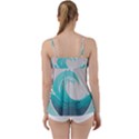 Tidal Wave Ocean Sea Tsunami Wave Minimalist Babydoll Tankini Top View2