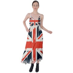 Union Jack England Uk United Kingdom London Tie Back Maxi Dress by uniart180623