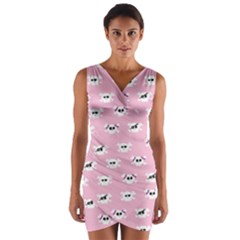 Girly Girlie Punk Skull Wrap Front Bodycon Dress by Ket1n9