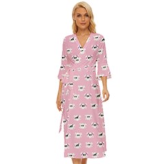 Girly Girlie Punk Skull Midsummer Wrap Dress by Ket1n9