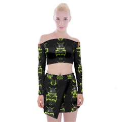 Beetles-insects-bugs- Off Shoulder Top With Mini Skirt Set by Ket1n9