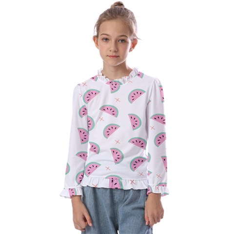 Watermelon Wallpapers  Creative Illustration And Patterns Kids  Frill Detail T-shirt by Ket1n9