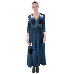 Funny Face Button Up Maxi Dress by Ket1n9