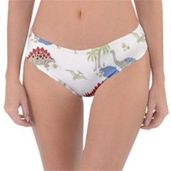 Dinosaur Art Pattern Reversible Classic Bikini Bottoms by Ket1n9