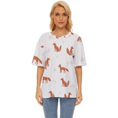 Fox Animal Wild Pattern Oversized Basic T-shirt by Ket1n9