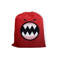 Funny Angry Drawstring Pouch (large) by Ket1n9