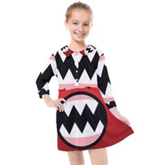 Funny Angry Kids  Quarter Sleeve Shirt Dress by Ket1n9