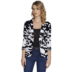 Ying Yang Tattoo Women s One-button 3/4 Sleeve Short Jacket by Ket1n9