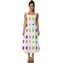 Circle Pattern(1) Square Neckline Tiered Midi Dress by Ket1n9