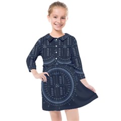 Minimalistic Knowledge Mathematics Trigonometry Kids  Quarter Sleeve Shirt Dress by Ket1n9