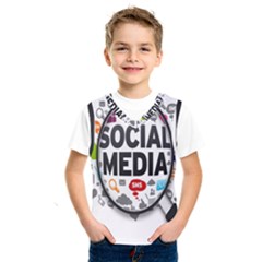 Social Media Computer Internet Typography Text Poster Kids  Basketball Tank Top by Ket1n9