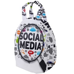 Social Media Computer Internet Typography Text Poster Travel Backpack by Ket1n9