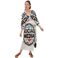 Social Media Computer Internet Typography Text Poster Grecian Style  Maxi Dress by Ket1n9