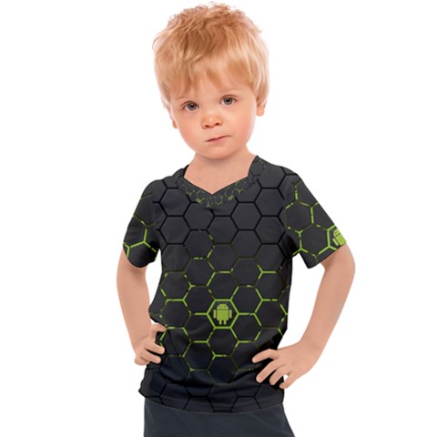 Green Android Honeycomb Gree Kids  Sports T-shirt by Ket1n9