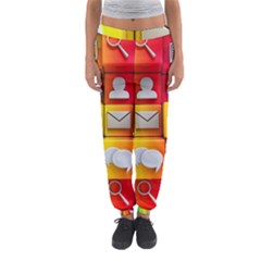 Colorful 3d Social Media Women s Jogger Sweatpants by Ket1n9