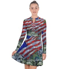 Usa United States Of America Images Independence Day Long Sleeve Panel Dress by Ket1n9