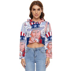 United States Of America Images Independence Day Women s Lightweight Cropped Hoodie by Ket1n9