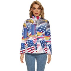 Independence Day United States Of America Women s Puffer Bubble Jacket Coat by Ket1n9