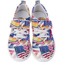 United States Of America Usa  Images Independence Day Men s Velcro Strap Shoes by Ket1n9