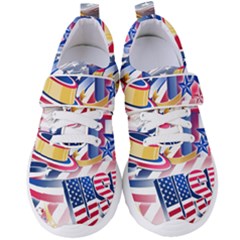 United States Of America Usa  Images Independence Day Women s Velcro Strap Shoes by Ket1n9