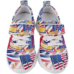 United States Of America Usa  Images Independence Day Kids  Velcro Strap Shoes by Ket1n9