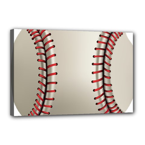 Baseball Canvas 18  X 12  (stretched) by Ket1n9