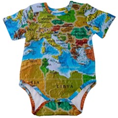 World Map Baby Short Sleeve Bodysuit by Ket1n9