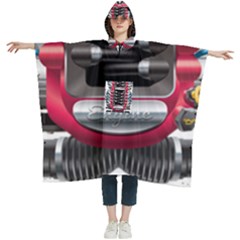 Car Engine Women s Hooded Rain Ponchos by Ket1n9