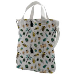 Insect Animal Pattern Canvas Messenger Bag by Ket1n9