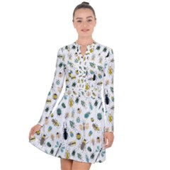 Insect Animal Pattern Long Sleeve Panel Dress by Ket1n9