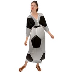 Soccer Ball Grecian Style  Maxi Dress by Ket1n9