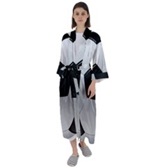 Soccer Ball Maxi Satin Kimono by Ket1n9