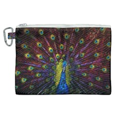 Beautiful Peacock Feather Canvas Cosmetic Bag (xl) by Ket1n9