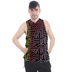 Circuit Board Seamless Patterns Set Men s Sleeveless Hoodie by Ket1n9