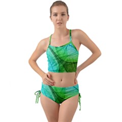 Sunlight Filtering Through Transparent Leaves Green Blue Mini Tank Bikini Set by Ket1n9