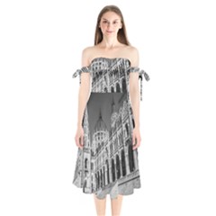 Architecture-parliament-landmark Shoulder Tie Bardot Midi Dress by Ket1n9