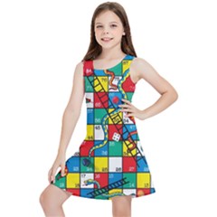 Snakes And Ladders Kids  Lightweight Sleeveless Dress by Ket1n9