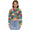 Snakes And Ladders Women s Lightweight Cropped Hoodie View1