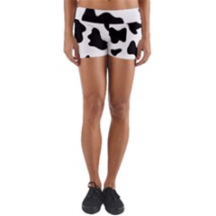 Animal-print-black-and-white-black Yoga Shorts by Ket1n9