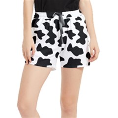 Animal-print-black-and-white-black Women s Runner Shorts by Ket1n9