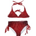 Red-grunge-texture-black-gradient Kids  Classic Bikini Set View1